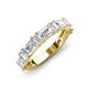 3 - Elois 1.80 ctw Emerald and Baguette shape Natural Diamond Wedding Band 