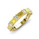 3 - Elois 1.80 ctw Emerald shape Yellow Sapphire and Baguette shape Lab Grown Diamond Wedding Band 