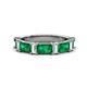 1 - Elois 1.55 ctw Emerald shape Emerald and Baguette shape Lab Grown Diamond Wedding Band 