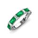 3 - Elois 1.55 ctw Emerald shape Emerald and Baguette shape Lab Grown Diamond Wedding Band 