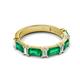 2 - Elois 1.55 ctw Emerald shape Emerald and Baguette shape Lab Grown Diamond Wedding Band 