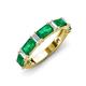 3 - Elois 1.55 ctw Emerald shape Emerald and Baguette shape Lab Grown Diamond Wedding Band 