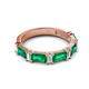 2 - Elois 1.55 ctw Emerald shape Emerald and Baguette shape Lab Grown Diamond Wedding Band 