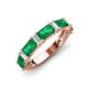 3 - Elois 1.55 ctw Emerald shape Emerald and Baguette shape Lab Grown Diamond Wedding Band 
