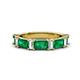 1 - Elois 1.55 ctw Emerald shape Emerald and Baguette shape Lab Grown Diamond Wedding Band 