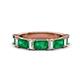 1 - Elois 1.55 ctw Emerald shape Emerald and Baguette shape Lab Grown Diamond Wedding Band 