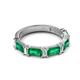 2 - Elois 3.35 ctw Emerald shape Emerald and Baguette shape Lab Grown Diamond Wedding Band 