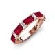 3 - Elois 1.80 ctw Emerald shape Ruby and Baguette shape Lab Grown Diamond Wedding Band 