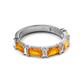 2 - Elois 1.70 ctw Emerald shape Citrine and Baguette shape Lab Grown Diamond Wedding Band 
