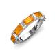 3 - Elois 1.70 ctw Emerald shape Citrine and Baguette shape Lab Grown Diamond Wedding Band 