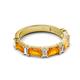 2 - Elois 1.70 ctw Emerald shape Citrine and Baguette shape Lab Grown Diamond Wedding Band 