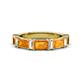 1 - Elois 1.70 ctw Emerald shape Citrine and Baguette shape Lab Grown Diamond Wedding Band 