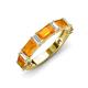 3 - Elois 1.70 ctw Emerald shape Citrine and Baguette shape Lab Grown Diamond Wedding Band 