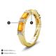 4 - Elois 1.70 ctw Emerald shape Citrine and Baguette shape Lab Grown Diamond Wedding Band 