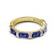 2 - Elois 1.55 ctw Emerald shape Iolite and Baguette shape Lab Grown Diamond Wedding Band 