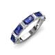 3 - Elois 1.55 ctw Emerald shape Iolite and Baguette shape Lab Grown Diamond Wedding Band 