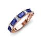 3 - Elois 1.55 ctw Emerald shape Iolite and Baguette shape Lab Grown Diamond Wedding Band 