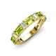 3 - Elois 2.05 ctw Emerald shape Peridot and Baguette shape Lab Grown Diamond Wedding Band 