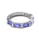 2 - Elois 1.65 ctw Emerald shape Tanzanite and Baguette shape Lab Grown Diamond Wedding Band 