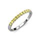 4 - Clara 2.70 mm Yellow Sapphire 10 Stone Wedding Band 