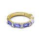 2 - Elois 1.65 ctw Emerald shape Tanzanite and Baguette shape Lab Grown Diamond Wedding Band 