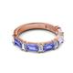 2 - Elois 1.65 ctw Emerald shape Tanzanite and Baguette shape Lab Grown Diamond Wedding Band 