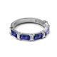 2 - Elois 1.55 ctw Emerald shape Iolite and Baguette shape Lab Grown Diamond Wedding Band 