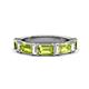 1 - Elois 2.05 ctw Emerald shape Peridot and Baguette shape Lab Grown Diamond Wedding Band 