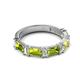 2 - Elois 2.05 ctw Emerald shape Peridot and Baguette shape Lab Grown Diamond Wedding Band 