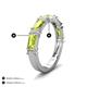 4 - Elois 2.05 ctw Emerald shape Peridot and Baguette shape Lab Grown Diamond Wedding Band 