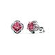 1 - Cynzia Pink Tourmaline and Diamond Tulip Stud Earrings 