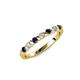 3 - Macie 2.00 mm Blue Sapphire and Lab Grown Diamond Wedding Band 