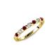 3 - Macie 2.00 mm Ruby and Lab Grown Diamond Wedding Band 
