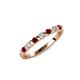 3 - Macie 2.00 mm Ruby and Lab Grown Diamond Wedding Band 
