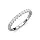 4 - Clara 2.70 mm White Sapphire 10 Stone Wedding Band 