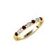 1 - Macie Red Garnet and Diamond Wedding Band 