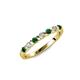 1 - Macie Emerald and Diamond Wedding Band 