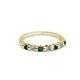 2 - Macie Emerald and Diamond Wedding Band 