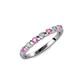 1 - Macie Pink Sapphire and Diamond Wedding Band 