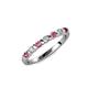 1 - Macie Pink Tourmaline and Diamond Wedding Band 