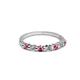 2 - Macie Pink Tourmaline and Diamond Wedding Band 