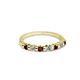 2 - Macie Red Garnet and Diamond Wedding Band 