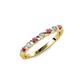 1 - Macie Rhodolite Garnet and Diamond Wedding Band 
