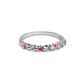 2 - Macie Pink Sapphire and Diamond Wedding Band 