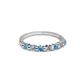 2 - Macie Blue Topaz and Diamond Wedding Band 
