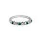 2 - Macie Emerald and Diamond Wedding Band 
