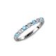 1 - Macie Blue Topaz and Diamond Wedding Band 