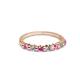 2 - Macie Pink Sapphire and Diamond Wedding Band 