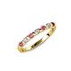1 - Macie Pink Tourmaline and Diamond Wedding Band 