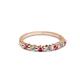 2 - Macie Pink Tourmaline and Diamond Wedding Band 